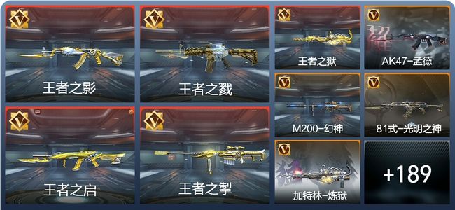 穿越火线：枪战王者V8 15王者 205英雄武器 10英雄角色 470万化 枪皇SS