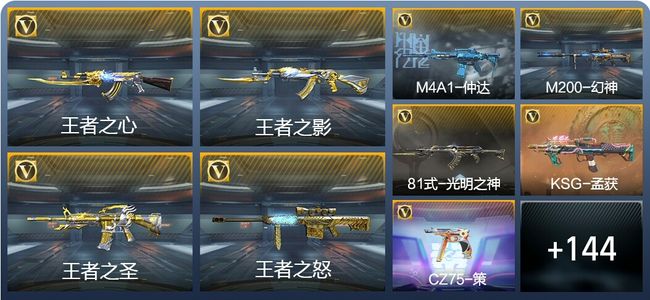 穿越火线：枪战王者V8 11王者武器 165英雄武器 6英雄角色 329万化 枪圣SSS
