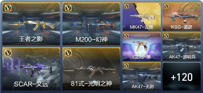 穿越火线：枪战王者V5 4王者武器 140英雄武器 303万化 枪皇