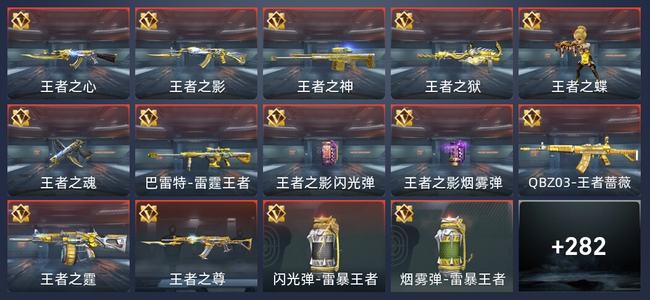 穿越火线：枪战王者15王者 282英雄武器 14英雄角色 419万化 专家S