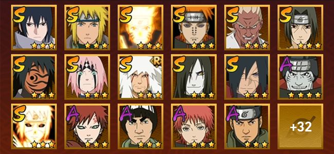 火影忍者V11 13S忍 36A忍 154忍 1800S碎片 16通灵 700W战力 暗部