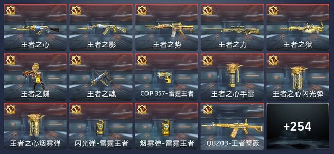 穿越火线：枪战王者25王者 257英雄武器 11英雄角色 366万化 枪皇S