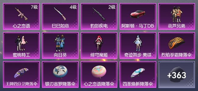 和平精英1载具 3升级枪 5粉装 212枪皮 183套装 70580热力 14印记 王牌