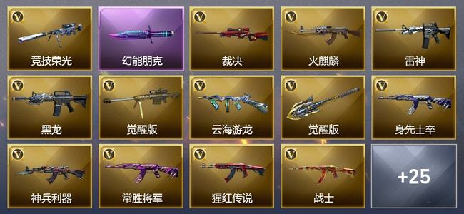 穿越火线（CF）28V武器 1V角色 19皮肤 可排位