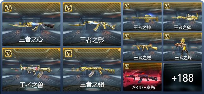 穿越火线：枪战王者V8 19王者武器 215英雄武器 7英雄角色 416万化 枪王SSS