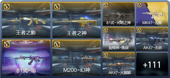 穿越火线：枪战王者V5 3王者武器 126英雄武器 2英雄角色 264万化 专家S