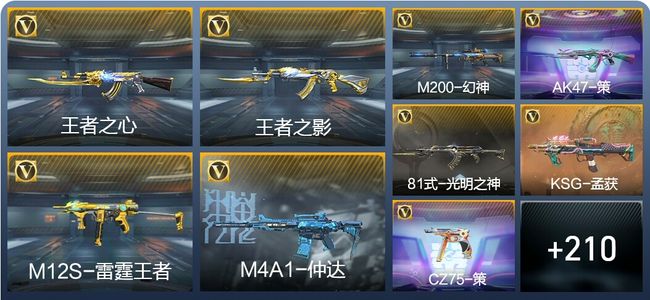 穿越火线：枪战王者V7 16王者武器 244英雄武器 8英雄角色 454万化 枪王SS