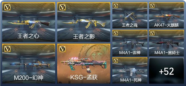 穿越火线：枪战王者V5 7王者武器 66英雄武器 2英雄角色 89万化 枪王SSS