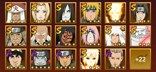 火影忍者V11 14S忍 25A忍 139忍 2286S碎片 18通灵 900W战力 前1000名 上忍