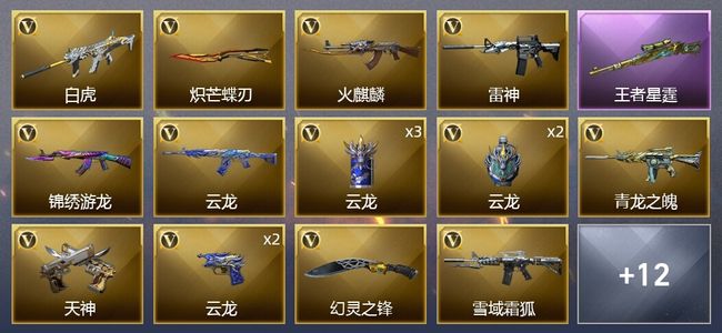 穿越火线（CF）1王者武器 40V武器 1V角色 5皮肤 可排位 枪王