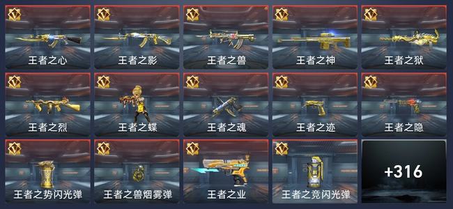 穿越火线：枪战王者21王者 316英雄武器 14英雄角色 555万化 新锐
