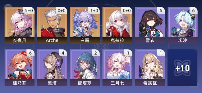 崩坏：星穹铁道15黄 10角色黄 5光锥黄 4五星角色 1五星光锥 61级 男主