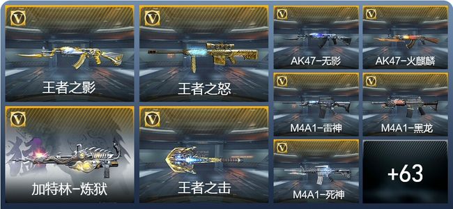 穿越火线：枪战王者5王者武器 72英雄武器 2英雄角色 121万化 枪皇