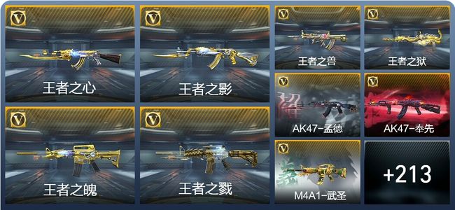 穿越火线：枪战王者V8 20王者武器 225英雄武器 4英雄角色 543万化 枪神