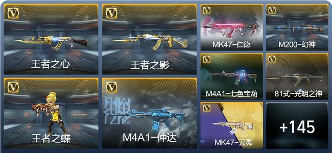 穿越火线：枪战王者V6 8王者武器 175英雄武器 5英雄角色 164万化 枪皇SSS