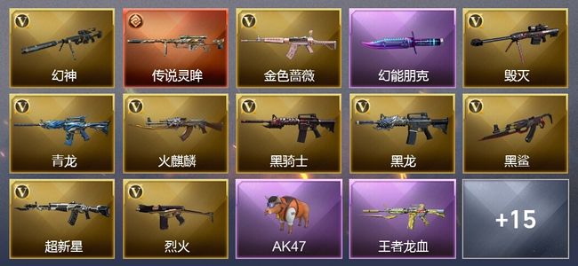 穿越火线（CF）1传说武器 1王者武器 18V武器 5皮肤 可排位 宗师