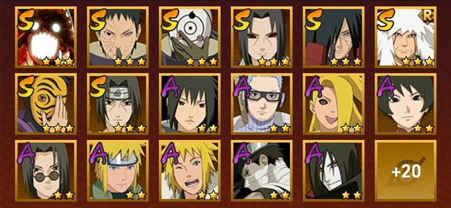 火影忍者V11 8S忍 29A忍 127忍 1258S碎片 17通灵 700W战力 前1000名 中忍
