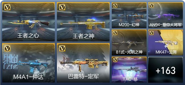 穿越火线：枪战王者6王者武器 172英雄武器 4英雄角色 288万化 专家S