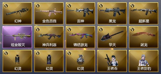 穿越火线（CF）1炫金武器 12V武器 5皮肤 可排位 枪王