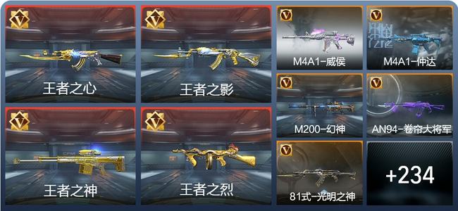 穿越火线：枪战王者V6 8王者 243英雄武器 7英雄角色 454万化 大师SS