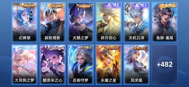 王者荣耀V10 3典藏 2无双 51传说 168史诗 493皮肤 最强王者