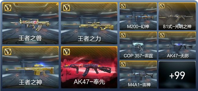 穿越火线：枪战王者V6 7王者武器 108英雄武器 3英雄角色 196万化 枪皇