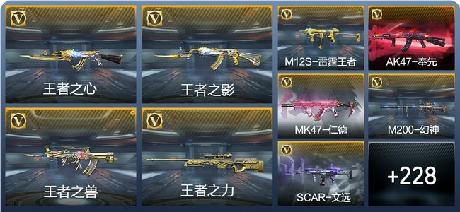 穿越火线：枪战王者13王者武器 237英雄武器 6英雄角色 353万化 枪圣SSS