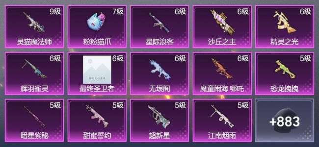 和平精英13载具 51升级枪 47粉装 13飞行器 495枪皮 332套装 216537热力 20印记 王牌