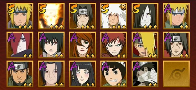 火影忍者V4 5S忍 12A忍 65忍 625S碎片 17通灵 200W战力 上忍