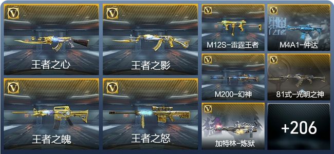 穿越火线：枪战王者V8 16王者武器 231英雄武器 5英雄角色 412万化 枪皇SS