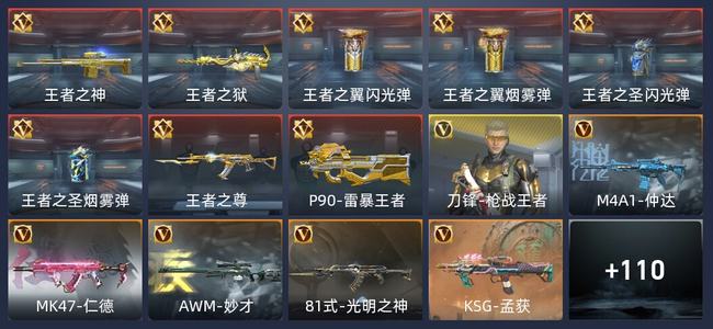 穿越火线：枪战王者V1 8王者 123英雄武器 1英雄角色 150万化 专家S