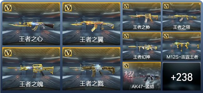 穿越火线：枪战王者V9 35王者武器 267英雄武器 10英雄角色 408万化 枪皇SSS