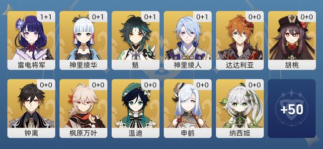 原神37黄 26角色黄 11武器黄 21五星角色 11五星武器 女主 58级