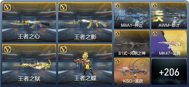 穿越火线：枪战王者9王者武器 215英雄武器 5英雄角色 258万化 枪神