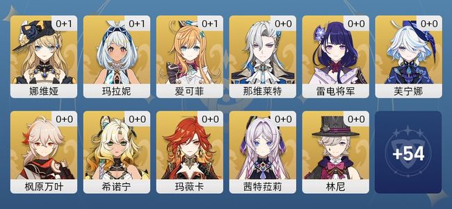 原神32黄 25角色黄 7武器黄 21五星角色 7五星武器 女主 59级