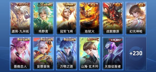 王者荣耀V4 6传说 64史诗 242皮肤 无双王者