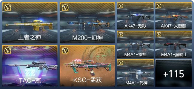 穿越火线：枪战王者V5 2王者武器 124英雄武器 7英雄角色 215万化 枪王SSS