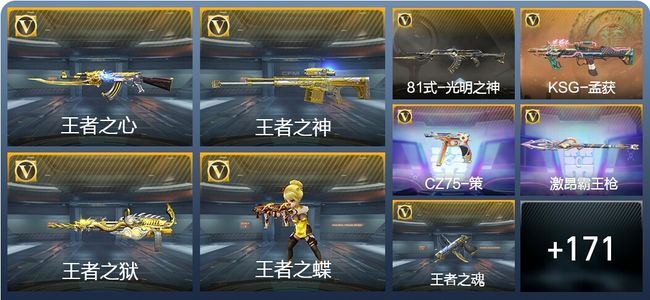 穿越火线：枪战王者V5 10王者武器 199英雄武器 4英雄角色 328万化 枪圣