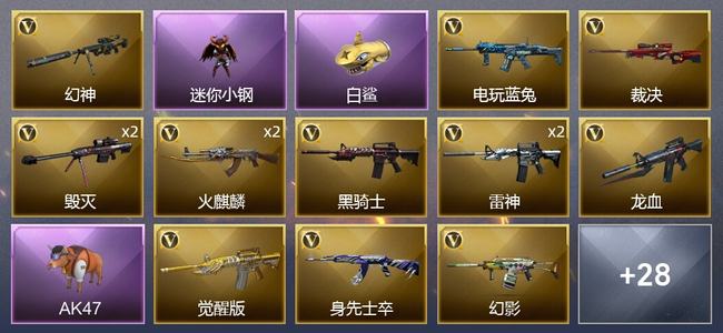 穿越火线（CF）28V武器 2V角色 12皮肤 可排位 新锐
