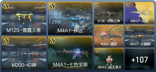 穿越火线：枪战王者V4 4王者武器 131英雄武器 1英雄角色 217万化 枪圣