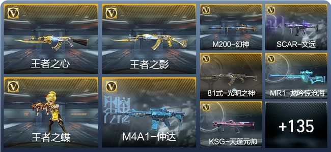 穿越火线：枪战王者V5 4王者武器 155英雄武器 专家S