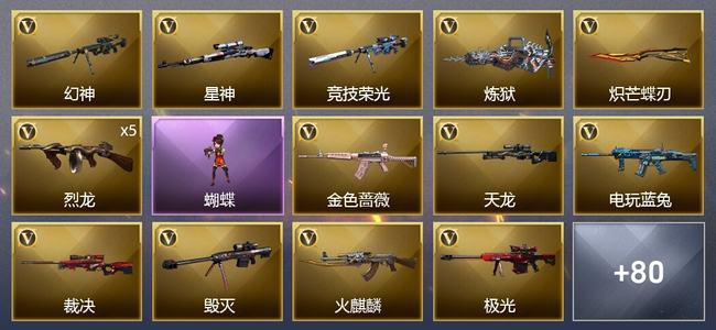 穿越火线（CF）76V武器 4V角色 31皮肤 可排位 宗师