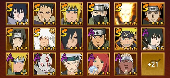 火影忍者V8 10S忍 28A忍 125忍 1249S碎片 16通灵 500W战力 中忍