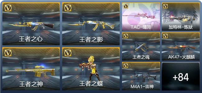 穿越火线：枪战王者V5 7王者武器 102英雄武器 183万化 大师