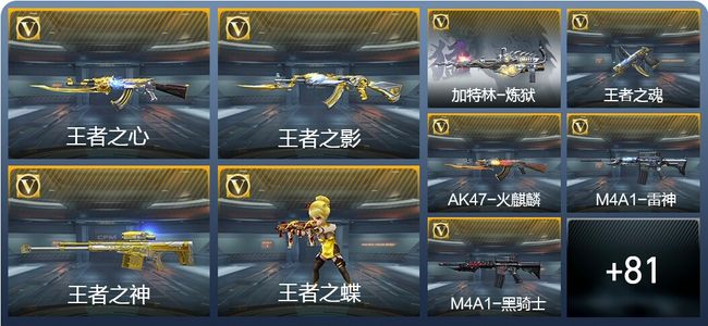 穿越火线：枪战王者V5 8王者武器 103英雄武器 183万化 大师S