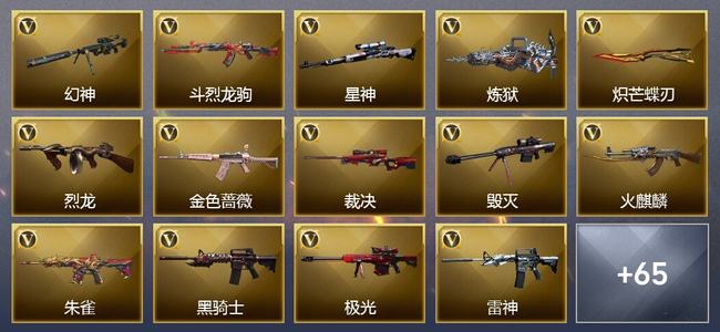 穿越火线（CF）1传说武器 2王者武器 79V武器 8V角色 24皮肤 可排位