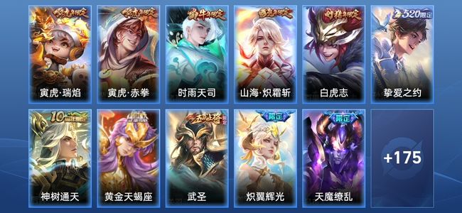 王者荣耀V8 23传说 50史诗 187皮肤 至尊星耀IV