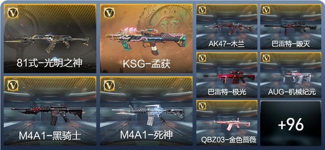 穿越火线：枪战王者V3 4王者武器 117英雄武器 3英雄角色 105万化 枪王SSS