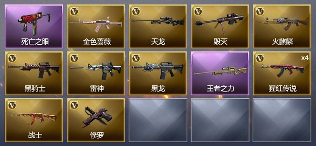 穿越火线（CF）1王者武器 13V武器 5皮肤 可排位 新锐