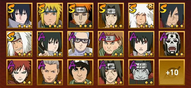 火影忍者V5 7S忍 20A忍 91忍 835S碎片 17通灵 300W战力 下忍